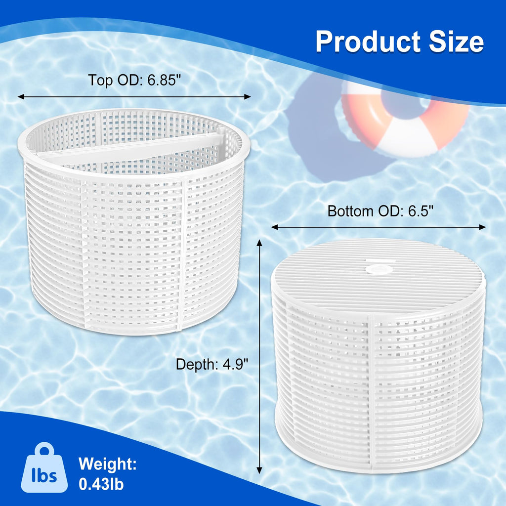SPX1082CA Skimmer Basket Replacement for Hay-ward Swimming Pool Skimmer, Filter Basket Assembly with Handle Compatible with Aladdin B-152 Hay-ward SPX1082CA SP1082C Select Automatic Skimmers, 2 Pack
