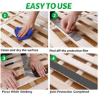 Felizshop Joist Tape for Decking, 2" x 50' Butyl Deck Tape Waterproof Seal and Weather Resistance Self-Adhesive Flashing Tape,Anti-Corrosion for Wood Joists and Beams-Black (8 Roll)