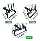 4-Tines Rake and Stirrup Hoe - Stainless Steel Cultivator for Gardening