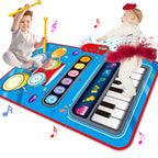 Baby Toys for 1 Year Old,Baby Musical Mat Toddler Toys Age 1-2,3 in 1 Piano Drum Babies Play Mat -Baby Music Toy 12-18 Months Babies Birthday Gifts for 1 2 3 Year Old Boys Girls