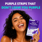 SAKYPRORAL Purple Whitening Strips, 90-Day Long-Lasting Results, Enamel Safe & Low-Sensitivity, Professional Teeth Whitening Strips with Non-Slip Dry Strip Technology (28 Count (Pack of 1))