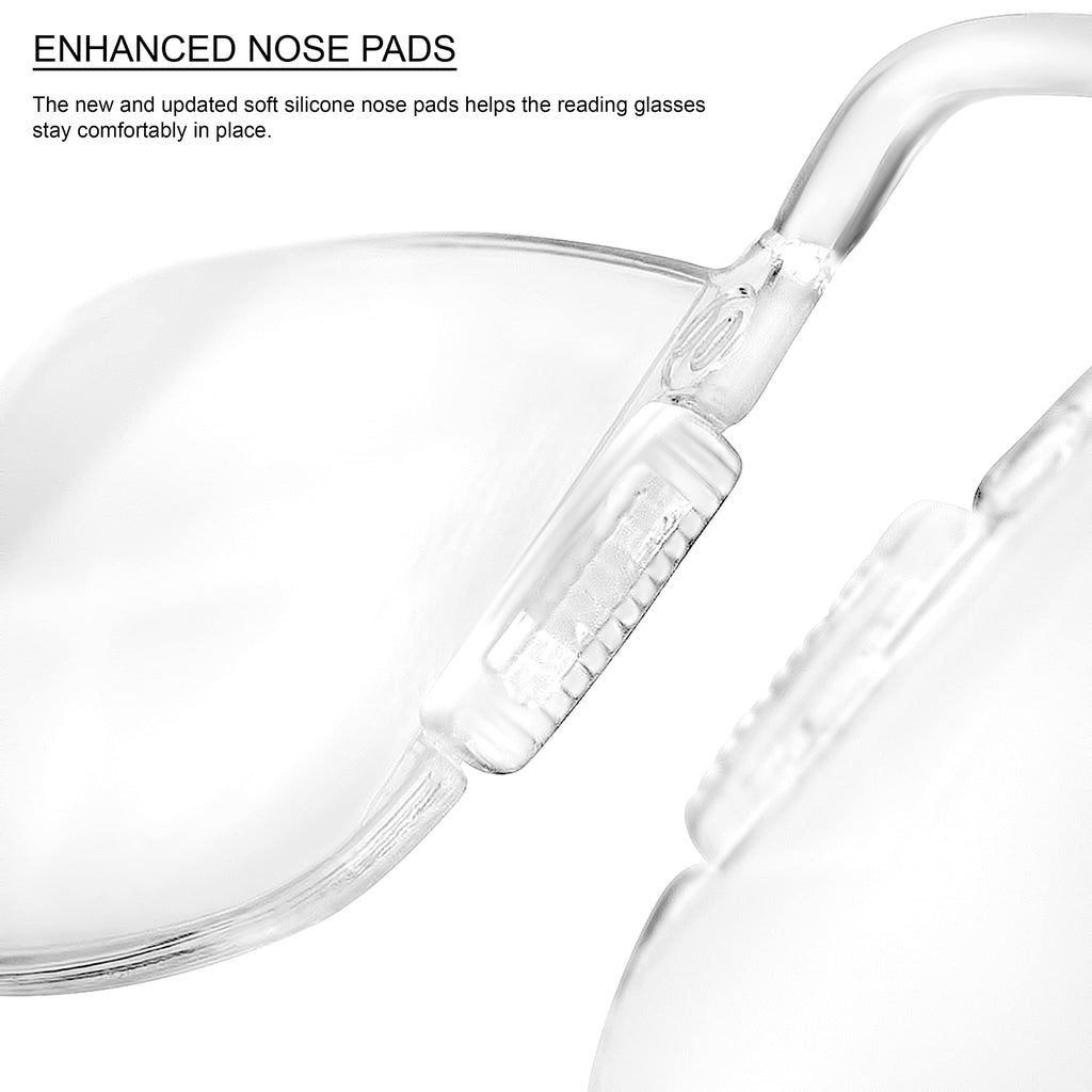 Noble Small Reading Glasses (3 Pack) - Rimless Readers with 3 Wallet Credit Card Holders and 1 Cell Phone Case - Pocket Magnifying Cheaters for Men and Women (+1.50)