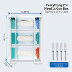 Triple Glove Box Holder, Wall Mount Metal Glove Dispenser - PERFORMORE
