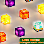 200 PCS Magnetic Blocks with Light Up Blocks - Magnetic Building Blocks, Magnetic Construction Cube Toys, STEM Sensory Learning Toys, Easter Christmas Birthday Gifts for Toddlers Boys and Girls Age 3+