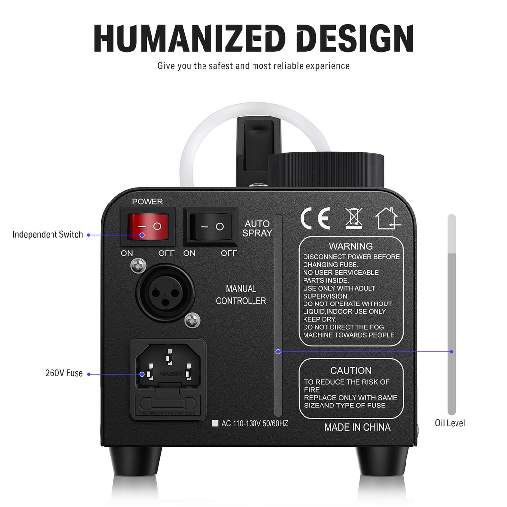 Donner Fog Machine for Party, Smoke Machine with Wired Remote Control, Smoke Machine Fog DFM-400S 400W for Stage Festival Christmas Halloween Thanksgiving Parties Show