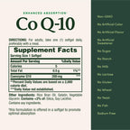 Nature’s Bounty CoQ10 200 mg Softgels, Heart Health & Cellular Energy Support, Twin Pack, 160 Rapid Release Softgels