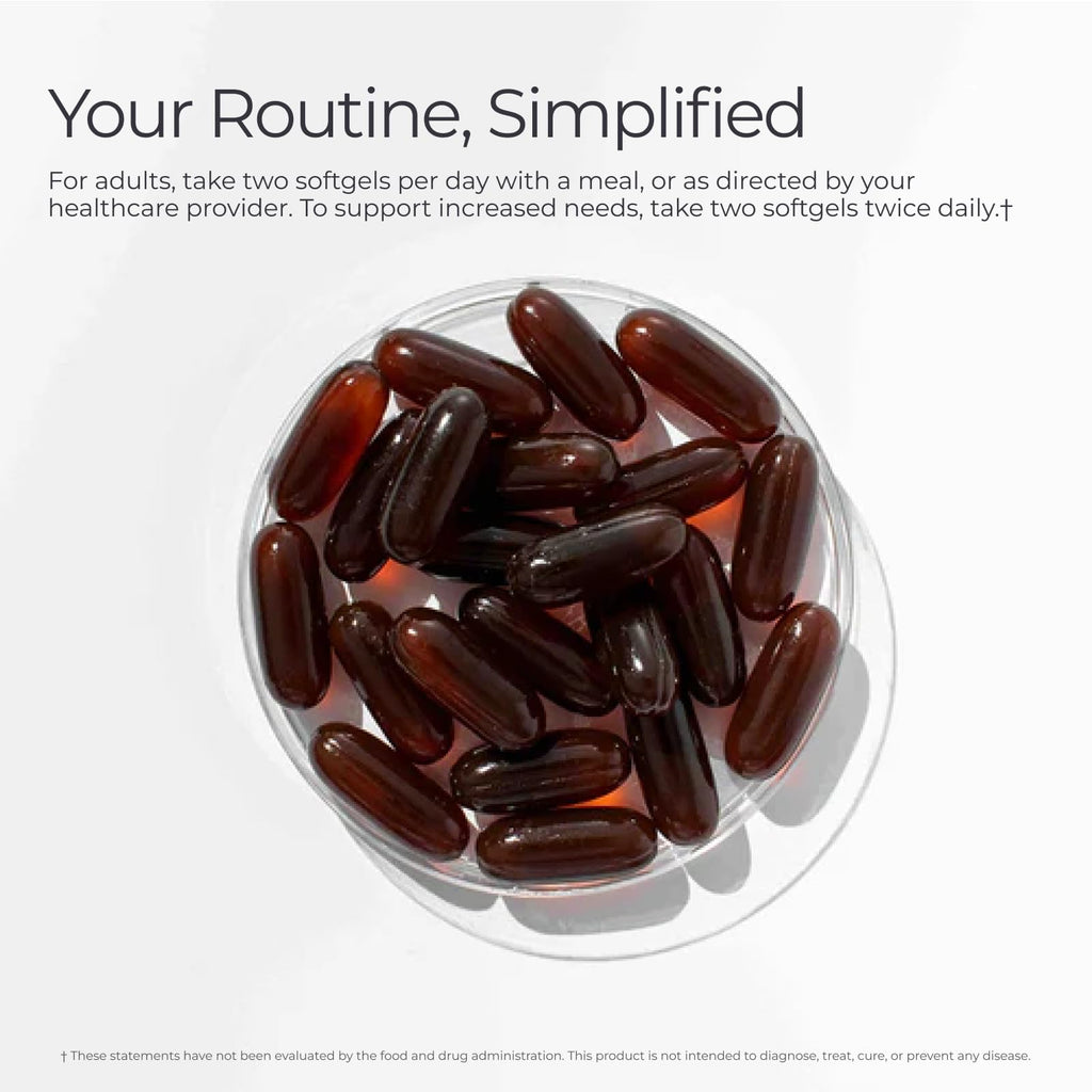 Livingood Daily Omega 3 6 9 Plus Turmeric Curcumin - Omega 3 Supplement (EPA & DHA) - Supports Heart Health - Supplements - 60 Softgels