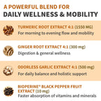 Extra Strength Turmeric Capsules - High-Absorption 2360 mg Curcumin Supplements, Non-GMO Blend for Digestive Comfort & Daily Support - Organic Turmeric Supplement with Black Pepper (120ct, Pack of 1)