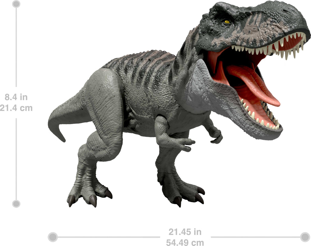 Mattel Jurassic World Rebirth Power Devour Tyrannosaurus Rex Dinosaur Figure with Tongue Activated Constant Chomp, Lights & Sounds, Digital Play