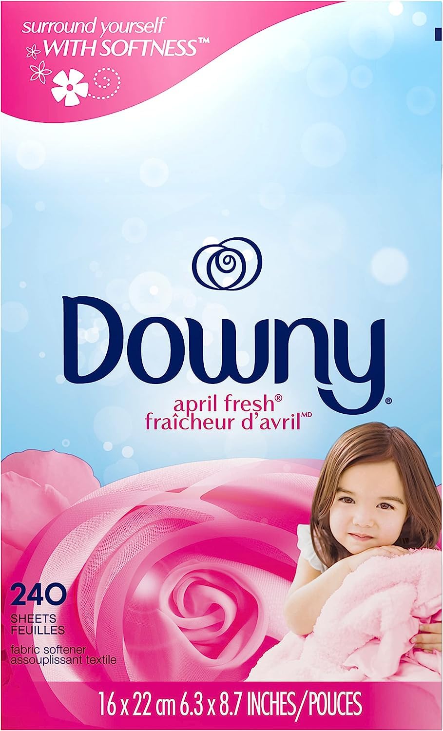 Downy Fabric Softener Dryer Sheets, April Fresh, 240 Count