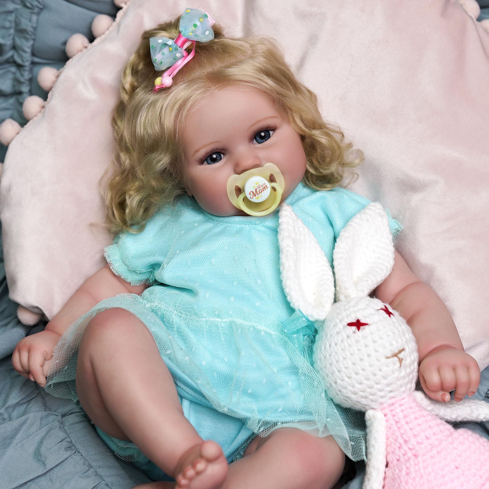 JIZHI Lifelike Reborn Baby Dolls - 20-Inch Feeling Realistic-Newborn Adorable Playful Real Life Baby Dolls with Feeding Kit & Gift Box for Kids Age 3 +