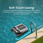 Betta Flex Solar-Powered Robotic Pool Skimmer – Cordless with Dual Cleaning Modes, Soft-Touch Pool Protection. Compatible with Infinity Edge, In-Ground & Above-Ground Pools (Grey)