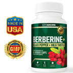 EzyAbsorb Gluten-Free Berberine 500mg, 60 Veggie Capsule w/LA-3 AMPK Metabolic Activator