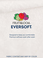 Fruit of the Loom Mens Stay Tucked Crew T-Shirt Underwear, Classic Fit - White 6 Pack, Large US