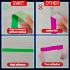 SWRT 6 Rolls (1 in x 33 Ft) Neon Gaffer Cloth Tape for Halloween Decor