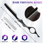 Wenshall Hair Cutting Scissors Professional 6.89 inch Barber Scissors Multifunctional Salon Thinning Scissors Straight Shears Tools for Mother Father Friends' Christmas Gift
