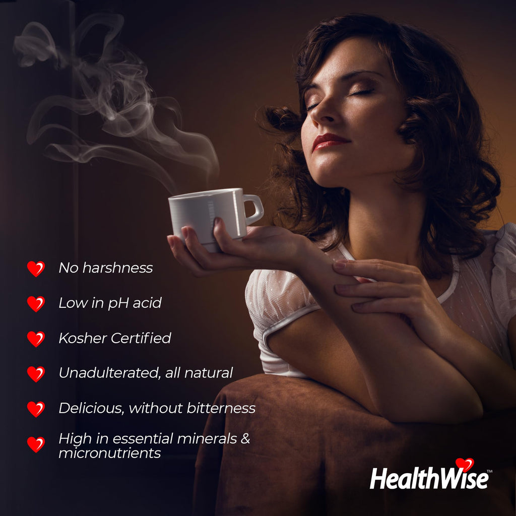 Healthwise Low Acid 100% Colombian Coffee K-Cups – Medium Roast, Healthier Coffee for Sensitive Stomach (Unflavored) – 36 Count (Pack of 3)