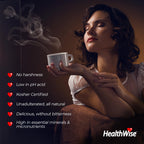 Healthwise Low Acid 100% Colombian Coffee K-Cups – Medium Roast, Healthier Coffee for Sensitive Stomach (Unflavored) – 36 Count (Pack of 3)