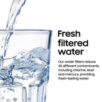 Samsung HAF-QIN-2P/EXP Genuine Refrigerator Water Filter, Reduces 99% of Harmful Contaminants for Clean, Clear Drinking Water, 6-Month Life, Easy Install, Pack of 2