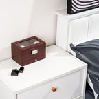 ProCase Watch Box, 3 Slot Watch Display Case with Drawer -Espresso
