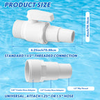 JellyArch 4 Pcs 2 Way Ball Valve Compatible with Hayward SP0729 and Replacement Universal Combo Hose Adapter Compatible with Hayward SPX1091Z7 or SPX1091Z4 for Ground Pool Pump Skimmer