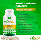 AURA VITAMINS – Vitatonic Uric Acid Balancing Aid for Both Genders - Herbal Joint Care Detox Solution – Enhance Mobility - GMO-Free, Gluten-Free - 60 Capsules. (1)
