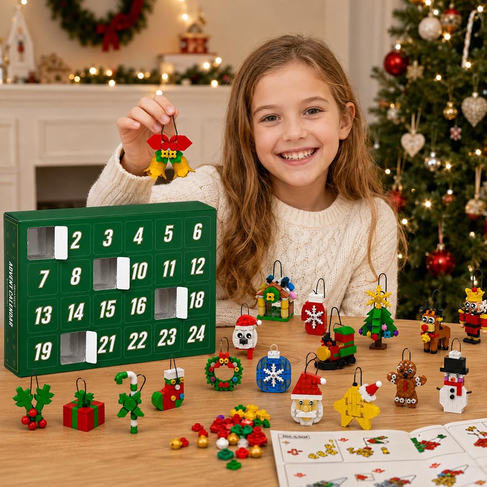 Celltestria Advent Calendar 2026 Christmas Building Ornament Toys for Kids