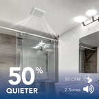 Broan-NuTone Bathroom Exhaust Fan, 50 CFM Modern Grille, Energy Star Fan, 2.0 Sones