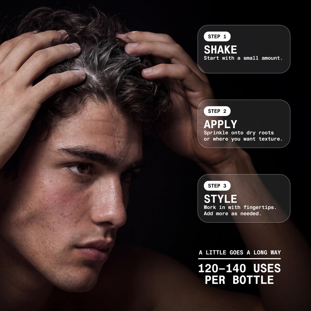 BlackMask Instant Hair Texture Powder for Men, Strong All-Day Hold, 1 Pack