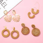 LANTAI Vacation Statement Earrings for Women Acrylic Rattan Earrings