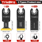 TrivdPro 52PCS Oscillating Saw Blades, Professional Universal Titanium Multitool Blades for Wood Plastics Metal, Quick Release Multi Tool Blades Kits Fit Dewalt Ryobi Milwaukee Rockwell Fein