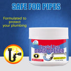 BELL BIRDCrystal Lye Drain Opener,Lye Sodium Hydroxide,Unclogs Bathroom and Kitchen Sinks,Drains,Shower Pipes (2PSC)