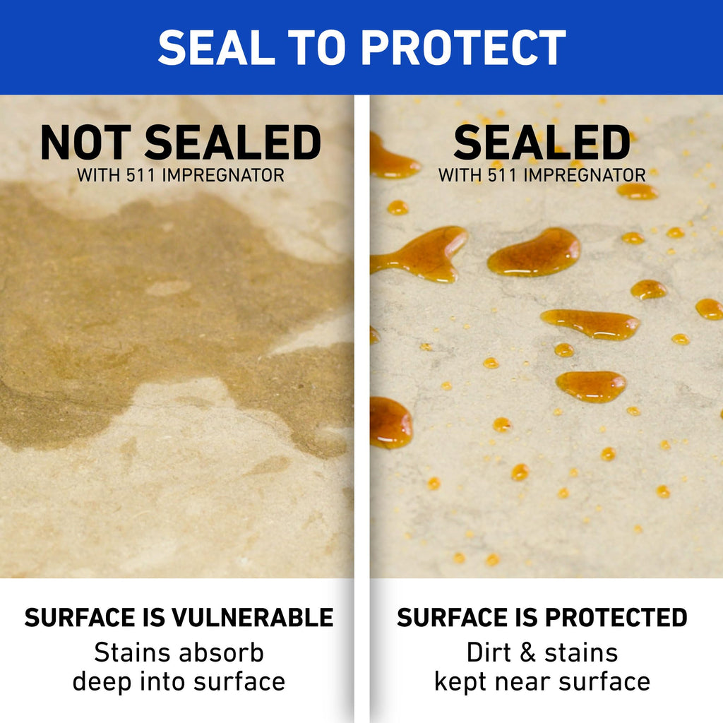 Miracle Sealants 511 Impregnator Advanced Penetrating Sealer for Countertops, Stone, Tile & Grout, Pint