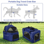 Petmolico Double Pet Stroller for 2 Cats/Dogs Strollers,2 Detachable Cat Carrier,No-Zip Double Pet Travel Storller for Small/Medium Dogs(Blue&Black)