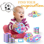 Tolnetr Magnetic Tiles Toys for 3 4 5 6 7 8+ Year Old Girls Boys Toddlers