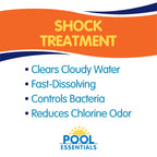 Pool Essentials® Shock Treatment, Clears Cloudy Water, Fast-Dissolving, 24-Pack, Granular