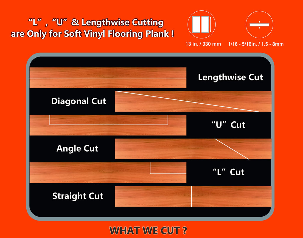 CUTTEREX 13 INCH 360° VINYL Floor Cutter for VCT, LVT, PVC, Rubber Floor and VINYL Plank