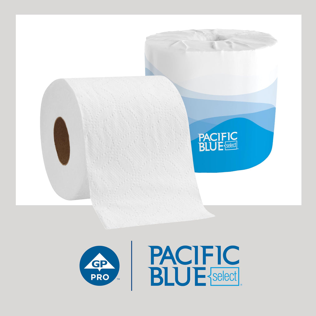 Pacific Blue Select Standard Roll 2-Ply Embossed Toilet Paper by GP PRO (Georgia-Pacific), 18280/01, 550 Sheet Per Roll, 80 Rolls Per Case