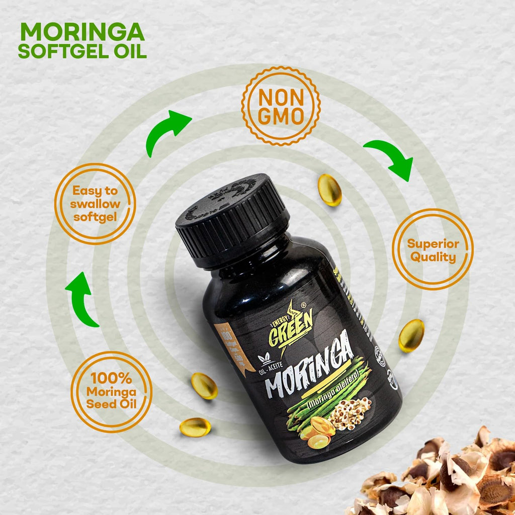 Moringa Seed Oil Softgels, 100% Pure, Cold-Pressed from Moringa Oleifera Seeds, Vegan, Non-GMO, Natural Antioxidant Superfood, 1000mg per Serving – 100 Capsules by Amazon Andes