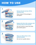 Vacplus Moisture Absorber Buckets – Large Capacity Dehumidifier and Humidity Absorber for Closet, Basement, Bathroom, RV, and Storage Areas, Unscented, 2 lbs, 4 Pack