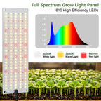 LBW Plant Grow Light, 810 LEDs Full Spectrum Plant Lights for Indoor Growing, Ultra-Thin Panel Grow lamp for Under Cabinet Plant，4/8/12H Timer, 3 Lighting Modes, 10 Dimmable Levels, 6 Packs