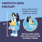 Bluey Talking Toy Chat Mates Playset, Articulated, Talking Kids Toy with 10 Iconic Phrases, Interactive Play Toys Figures Set for Kids, Ages 3+