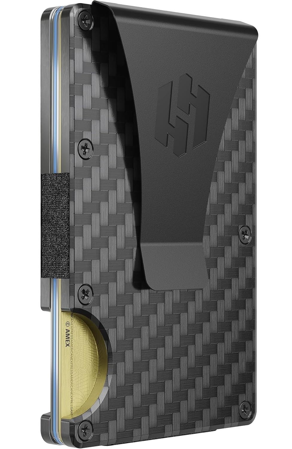 Hayvenhurst Wallet for Men - Slim RFID Blocking Metal Mens Wallet with Money Clip, Minimalist Front Pocket Credit Card Holder & Wallet