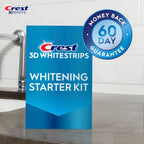Crest 3D Whitestrips Whitening Starter Kit – Teeth Whitening Kit, 10 Treatments, Each with 1 Upper/1Lower, 20 Strips – Crest 3DWhite Teeth Whitening Strips