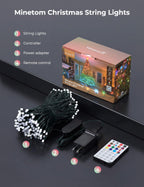 Minetom 82ft 250LED Smart Color Changing Christmas Halloween Tree Lights