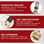 Boeray 3/8” Quick Push to Connect Fittings Brass Male Straight and Elbow Combination DOT Approved 3/8" Tube OD x 1/4" NPT Thread Air Brake Line Adapter Air Suspension Kit Air Hose Repair Kit 30pcs