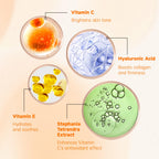 VGO Vitamin C Serum for Face, Vit C Anti Aging Serum with Hyaluronic Acid & Vitamina E, Deep Hydration Facial Care for All Skin Types, 2.02oz / 60ml