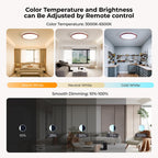 BLNAN Dimmable LED Flush Mount Ceiling Light Fixture with Remote Control, 12Inch 3000K-6500K Light Color Adjustable, Modern Ultra-Thin Ceiling Lamp for Bedroom Kitchen, Wired