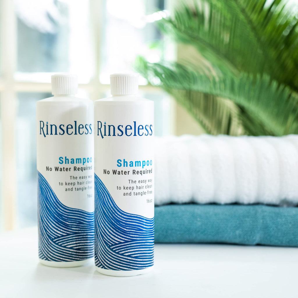 RINSELESS Waterless Shampoo | Refreshing Rinse Free Shampoo for Elderly Assistance | Dry Shampoo Alternative Hair Cleanser with Soothing Aloe Scent for Women, Men, Bedridden Patients