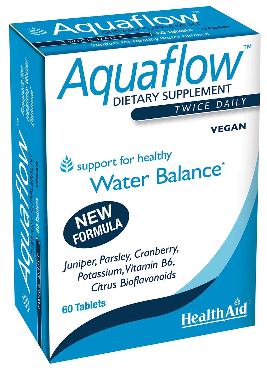Aquaflow Water Balance Support Tablets – Helps Maintain Healthy Fluid Balance & Reduce Occasional Water Retention – Botanical Blend with Juniper, Parsley & Cranberry – Vegan – 60 Tablets*